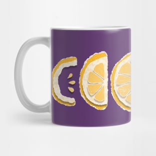 Lemon Moon Phases Torn Paper Collage Mug